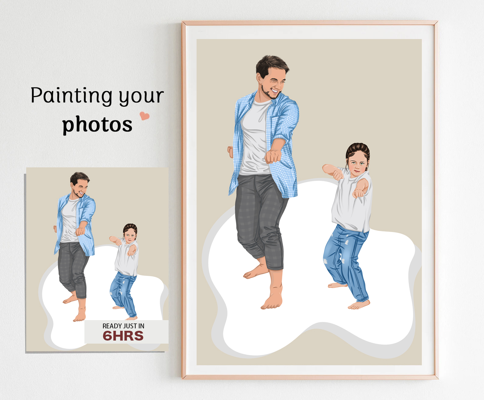 custom-father-portrait-custom-father-birthday-gift-father-and-baby-portrait-custom-gift-for-grandpa-cartoon-portrait-fathers-day-gift