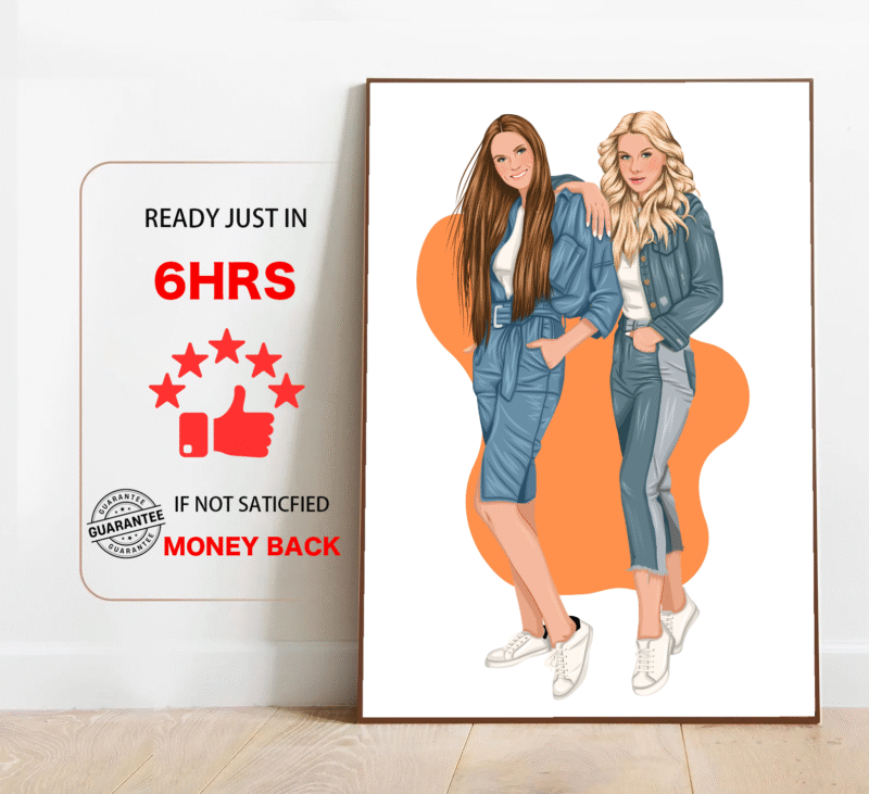 Personalized Sister Portrait1