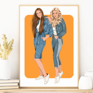 Personalized Sister Portrait2